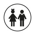 Boy and girl on a white background Royalty Free Stock Photo
